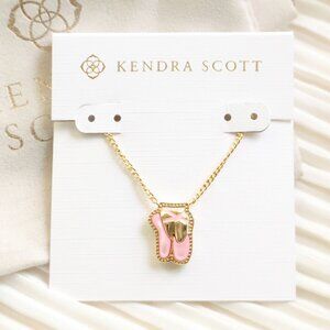 Kendra Scott Ballet Blush Mother-of-Pearl Gold Necklace